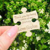 TEACHER THANK YOU Gift - Personalised Puzzle Piece - Teacher Appreciation - End of Year gift - Butterfly Crafts