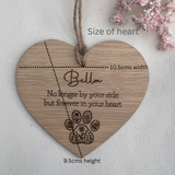 PET BEREAVEMENT GIFT - Dog Loss - Personalised Wooden Heart and Pocket Hug Set - Butterfly Crafts