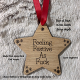 CHRISTMAS WOODEN STAR | Feeling Festive As F***