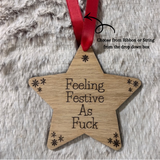 CHRISTMAS WOODEN STAR | Feeling Festive As F***