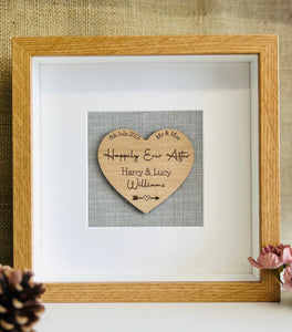 WEDDING PERSONALISED Picture Frame - Keepsake Print - Bride and Groom Gift - Butterfly Crafts