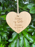 SISTER WOODEN HEART - Hanging Heart - Sister Gift - Butterfly Crafts