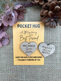 FRIENDSHIP POCKET HUG - Best Friends Since - Personalised Friend Gift - Bestie Gift - Friendship Group - Butterfly Crafts