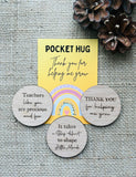 TEACHER POCKET HUG - Personalised - End of Term Gift - Teacher Appreciation Gift - Wooden Pocket Hug - Teacher Gift - Butterfly Crafts