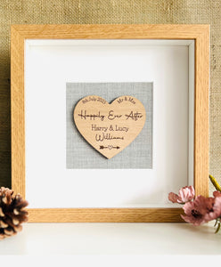 WEDDING PERSONALISED Picture Frame - Keepsake Print - Bride and Groom Gift