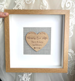 WEDDING PERSONALISED Picture Frame - Keepsake Print - Bride and Groom Gift - Butterfly Crafts