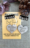 FRIENDSHIP POCKET HUG - Best Friends Since - Personalised Friend Gift - Bestie Gift - Friendship Group - Butterfly Crafts