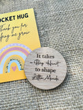 TEACHER POCKET HUG - Personalised - End of Term Gift - Teacher Appreciation Gift - Wooden Pocket Hug - Teacher Gift - Butterfly Crafts