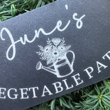 PERSONALISED SLATE GARDEN Sign - Laser Engraved - Butterfly Crafts