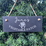 PERSONALISED SLATE GARDEN Sign - Laser Engraved - Butterfly Crafts