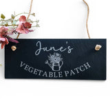 PERSONALISED SLATE GARDEN Sign - Laser Engraved - Butterfly Crafts