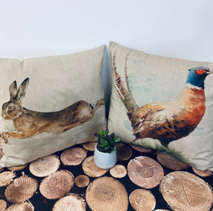 Fabric Cushion, Leaping Hare - Butterfly Crafts