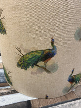Load image into Gallery viewer, Drum lampshade - Country Peacock - Butterfly Crafts