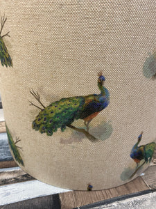 Drum lampshade - Country Peacock - Butterfly Crafts