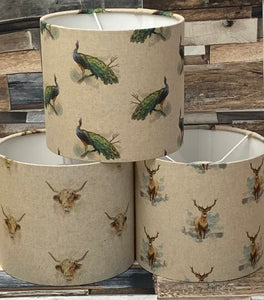 Drum lampshade - Country Highland Cow - Butterfly Crafts