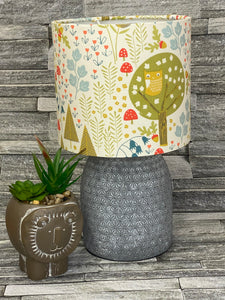 Drum lampshade, Various Sizes, Handmade, Made to Order, Woodland Animals, Lamp shade, Lampshades, Children, Kids Room - Butterfly Crafts