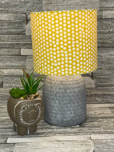 Drum lampshade, Various Sizes, Handmade, Made to Order, Yellow Spotty, Lamp shade, Lampshades, Children, Kids Room - Butterfly Crafts