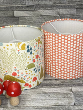 Load image into Gallery viewer, Drum lampshade, Various Sizes, Handmade, Made to Order, Orange Spotty, Lamp shade, Lampshades, Children, Kids Room - Butterfly Crafts