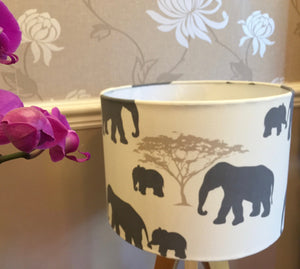 Drum Lampshade - Elephant - Butterfly Crafts