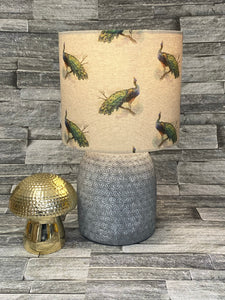 Drum Lampshade - Country Peacock - Butterfly Crafts