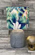 Load image into Gallery viewer, Velvet Lampshade, Handmade, Green, Palm Trees - Butterfly Crafts