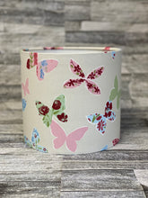 Load image into Gallery viewer, Drum Lampshade - Pink Butterflies - Butterfly Crafts