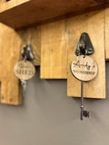 PERSONALISED WOODEN KEYRING - Laser Engraved - Oak - Workshop - Shed - Car Keys - Key Fob - Custom Keyring - Butterfly Crafts