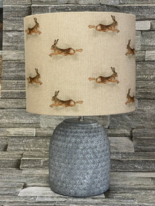 Drum Lampshade - Country Leaping Hare - Butterfly Crafts