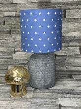Load image into Gallery viewer, Drum Lampshade - Blue Stars - Butterfly Crafts