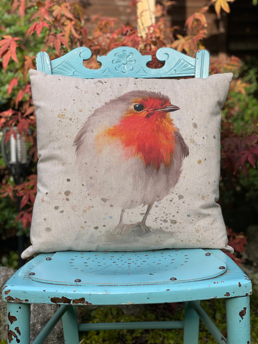 Robin Cushion - Cushion Cover or With Pad - Butterfly Crafts