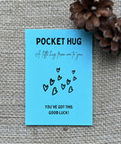 GOOD LUCK TOKEN - Pocket Hug - Heart shaped Wood - Good Luck Gift - Oak 4cm - Letterbox Gift - Butterfly Crafts