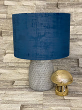 Load image into Gallery viewer, Drum Lampshade or Ceiling Shade, Navy Blue or Ochre Yellow, 30cm diameter - Butterfly Crafts