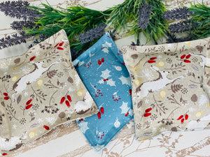 LAVENDER BAGS, Set of 3, English Lavender, Christmas Design - Butterfly Crafts