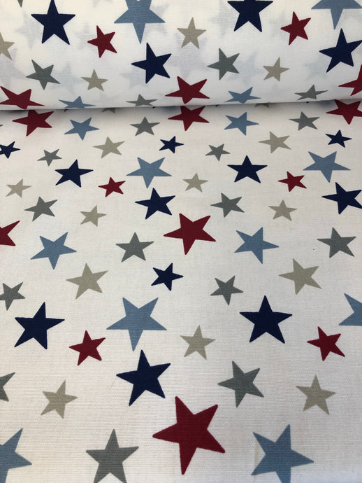 Funky Stars Fabric by Marson in Blue or Pink - Butterfly Crafts