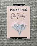 PREGNANCY ANNOUNCEMENT REVEAL - Personalised Wooden Heart Pocket Hug and Card - Baby Due Date - Expecting a baby - Butterfly Crafts