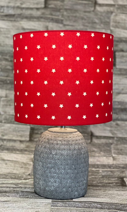 Drum Lampshade - Red Stars - Butterfly Crafts
