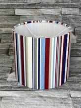 Load image into Gallery viewer, Drum Lampshade - Blue Stripes or Stars - Butterfly Crafts