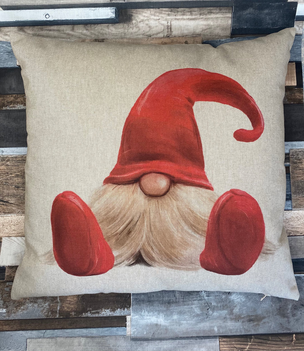 Gonk Cushion, Christmas, Scandanavian Elf, Red - Butterfly Crafts