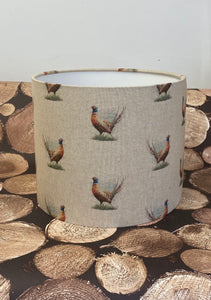Drum lampshade - Country Pheasant - Butterfly Crafts