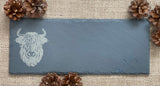 SLATE PLATTER, Table Mats and Coasters, Highland Cow - Butterfly Crafts