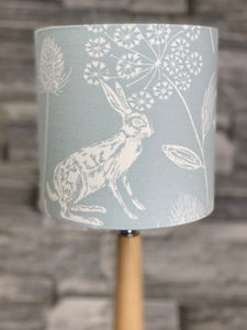 Drum Lampshade or Ceiling Shade - 15cm - Country Blue Hare - Butterfly Crafts