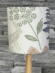 Drum Lampshade or Ceiling Shade - 15cm - Country Mixed Colour Hare - Butterfly Crafts