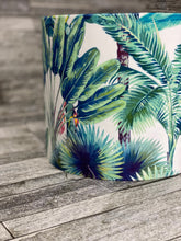 Load image into Gallery viewer, Velvet Lampshade, Handmade, Green, Palm Trees - Butterfly Crafts