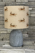 Load image into Gallery viewer, Drum Lampshade - Country Leaping Hare - Butterfly Crafts