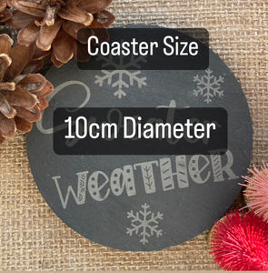 GLASS COFFEE MUG & COASTER SET - Sweater Weather - for Tea - Coffee - Hot Chocolate - 360ml - Butterfly Crafts