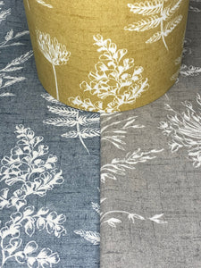 Drum Lampshade - Chervil by iliv - Blue, Grey, Yellow - Butterfly Crafts