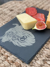 Load image into Gallery viewer, SLATE PLATTER, Table Mats and Coasters, Highland Cow - Butterfly Crafts