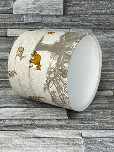 Drum Lampshade or Ceiling Shade - Woodland Animals - Butterfly Crafts