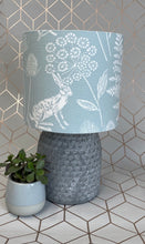Load image into Gallery viewer, Drum lampshade or Ceiling Shade - Country Hare Blue - Butterfly Crafts