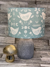 Load image into Gallery viewer, Drum Lampshade - Scandinavian Birds Blue - Butterfly Crafts